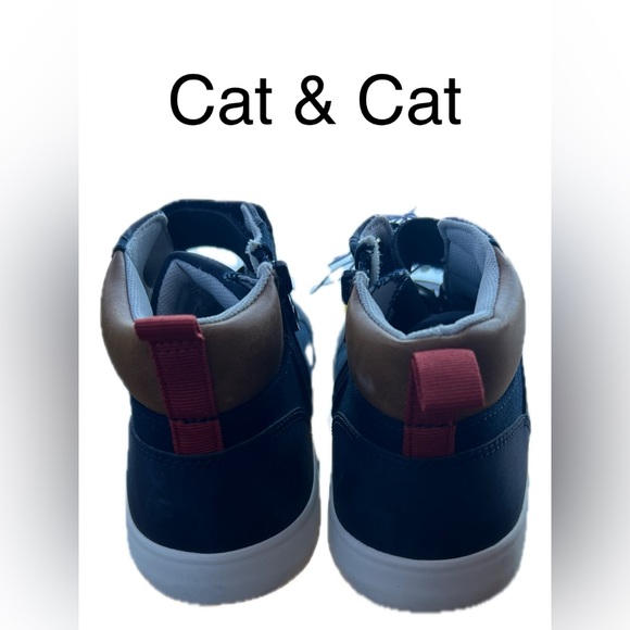 NWT - Cat & Jack High Top Tennis Shoes size 6 with side zippers. KIDS - Picture 5 of 12
